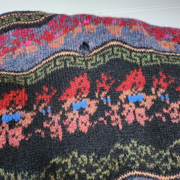 Icelandic Design | Vibrant Wool Button Up Sweater Coat AS-IS | Med/Large - Picture 10 of 12